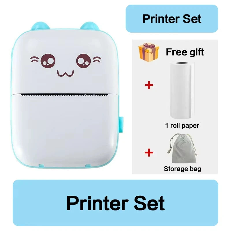 58MM Mini Portable Thermal Printer Wireless Bluetooth Pocket Printer Compatible With IOS Android For Home Tags Photo Printing
