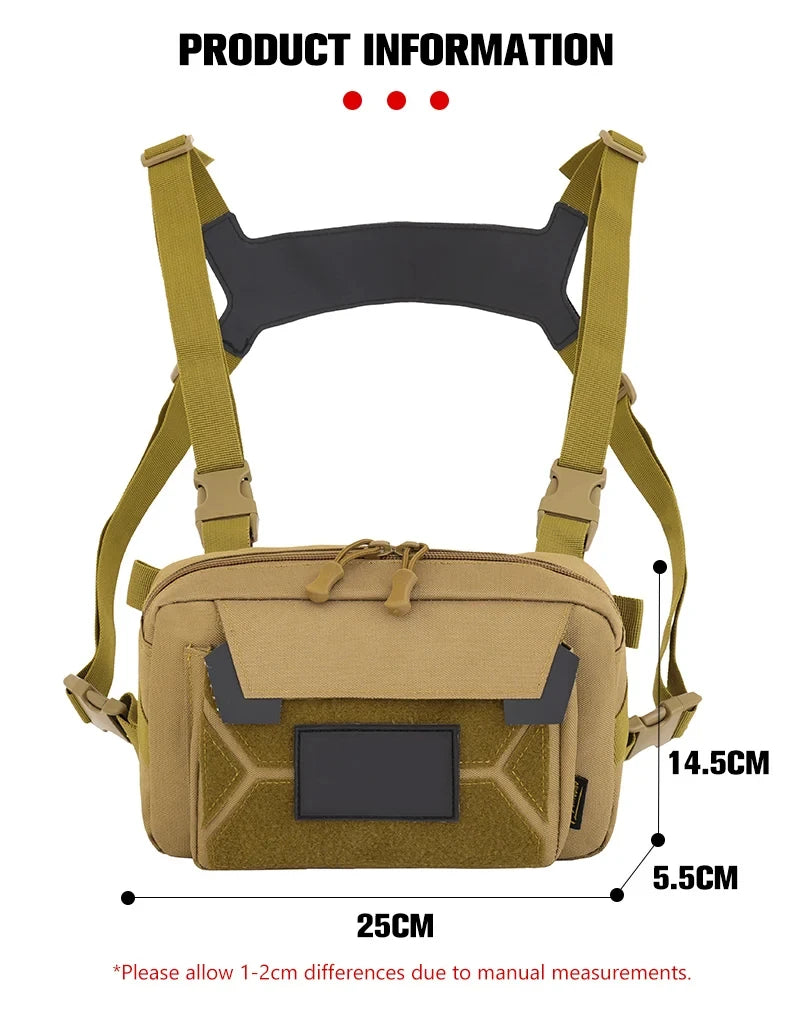 Fishing Chest Bag Men's Tactical Bags Waterproof Climbing Camping Backpacks Outdoor Travel Vest Backpack Fanny Pack Cycling Sack