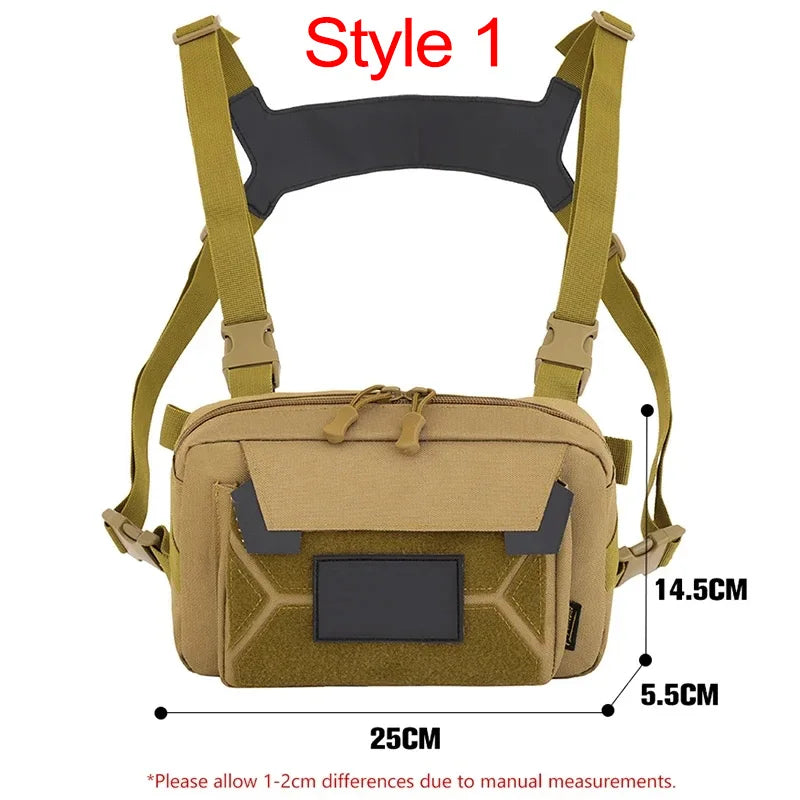 Fishing Chest Bag Men's Tactical Bags Waterproof Climbing Camping Backpacks Outdoor Travel Vest Backpack Fanny Pack Cycling Sack