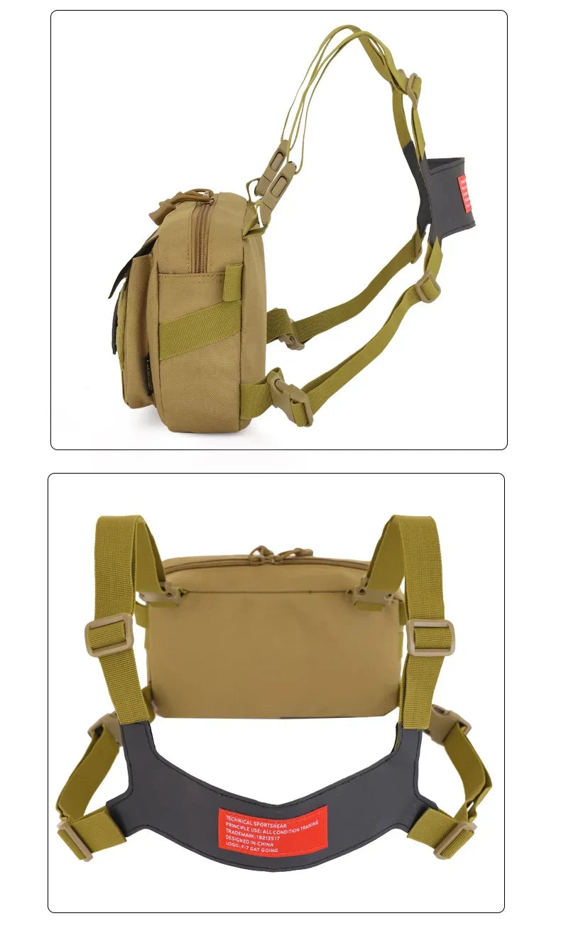 Fishing Chest Bag Men's Tactical Bags Waterproof Climbing Camping Backpacks Outdoor Travel Vest Backpack Fanny Pack Cycling Sack