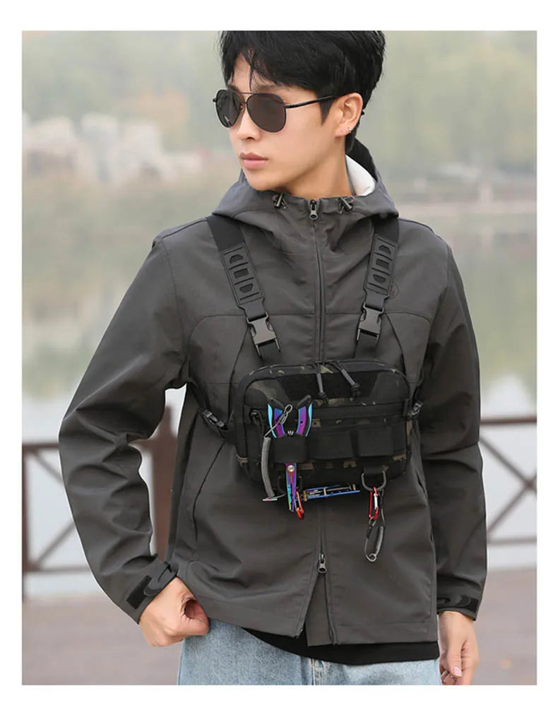 Fishing Chest Bag Men's Tactical Bags Waterproof Climbing Camping Backpacks Outdoor Travel Vest Backpack Fanny Pack Cycling Sack