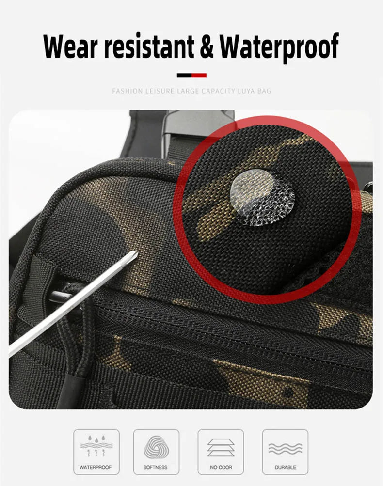 Fishing Chest Bag Men's Tactical Bags Waterproof Climbing Camping Backpacks Outdoor Travel Vest Backpack Fanny Pack Cycling Sack