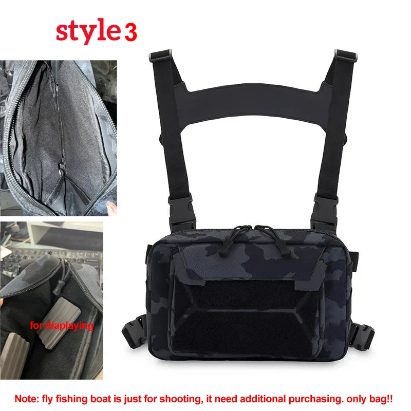 Fishing Chest Bag Men's Tactical Bags Waterproof Climbing Camping Backpacks Outdoor Travel Vest Backpack Fanny Pack Cycling Sack