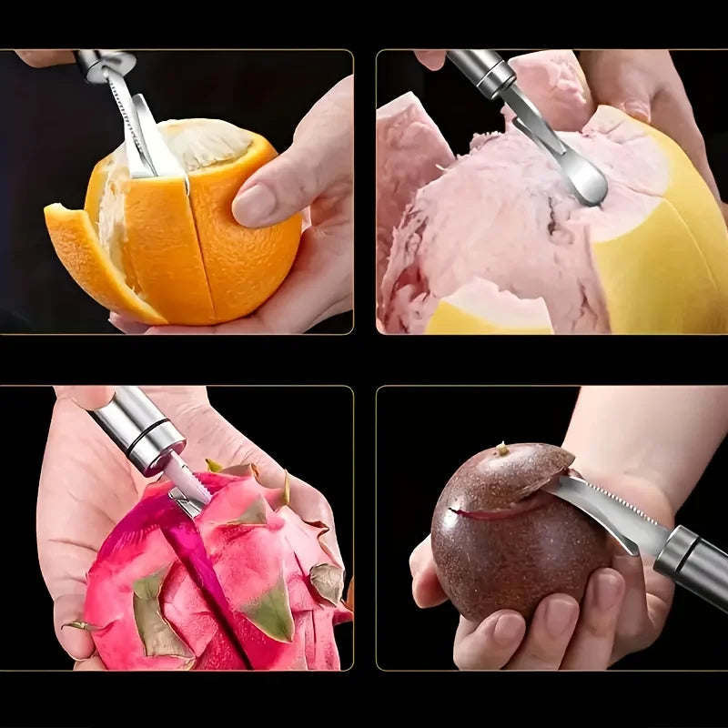 Peeling Artifact, Stainless Steel Lemon Peeler, Orange Peeler Tool With Handle, Kitchen Small Tool