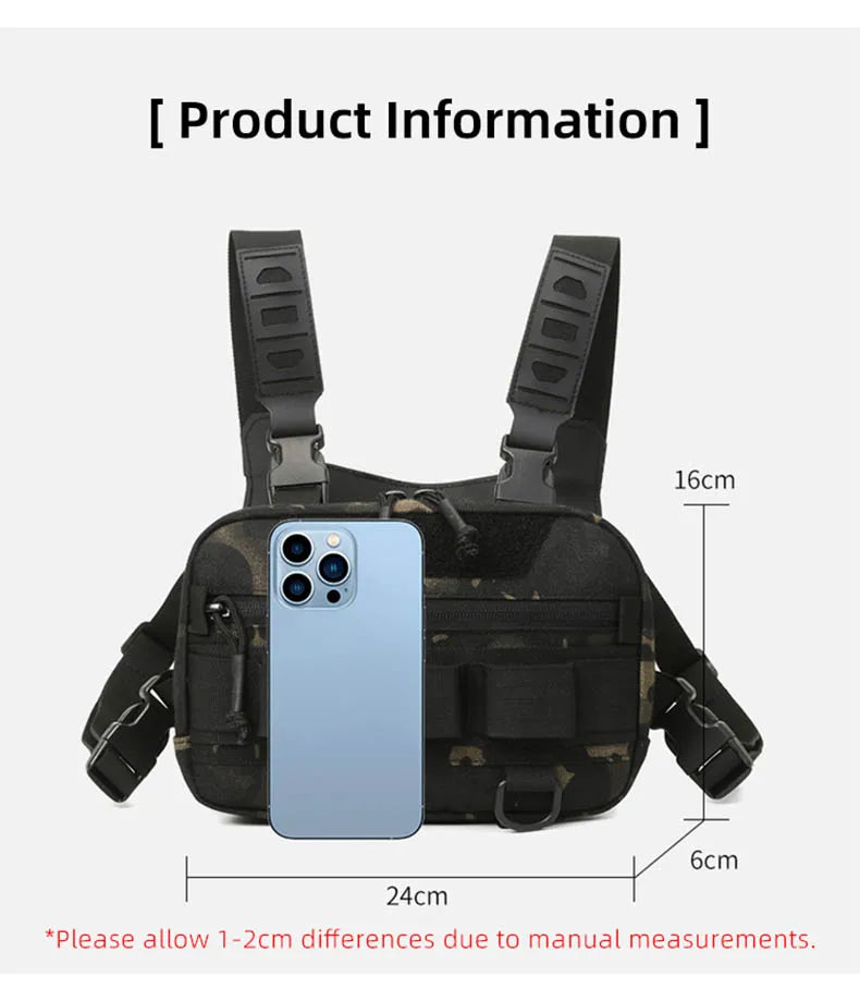 Fishing Chest Bag Men's Tactical Bags Waterproof Climbing Camping Backpacks Outdoor Travel Vest Backpack Fanny Pack Cycling Sack