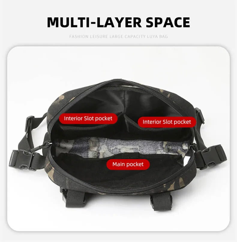 Fishing Chest Bag Men's Tactical Bags Waterproof Climbing Camping Backpacks Outdoor Travel Vest Backpack Fanny Pack Cycling Sack