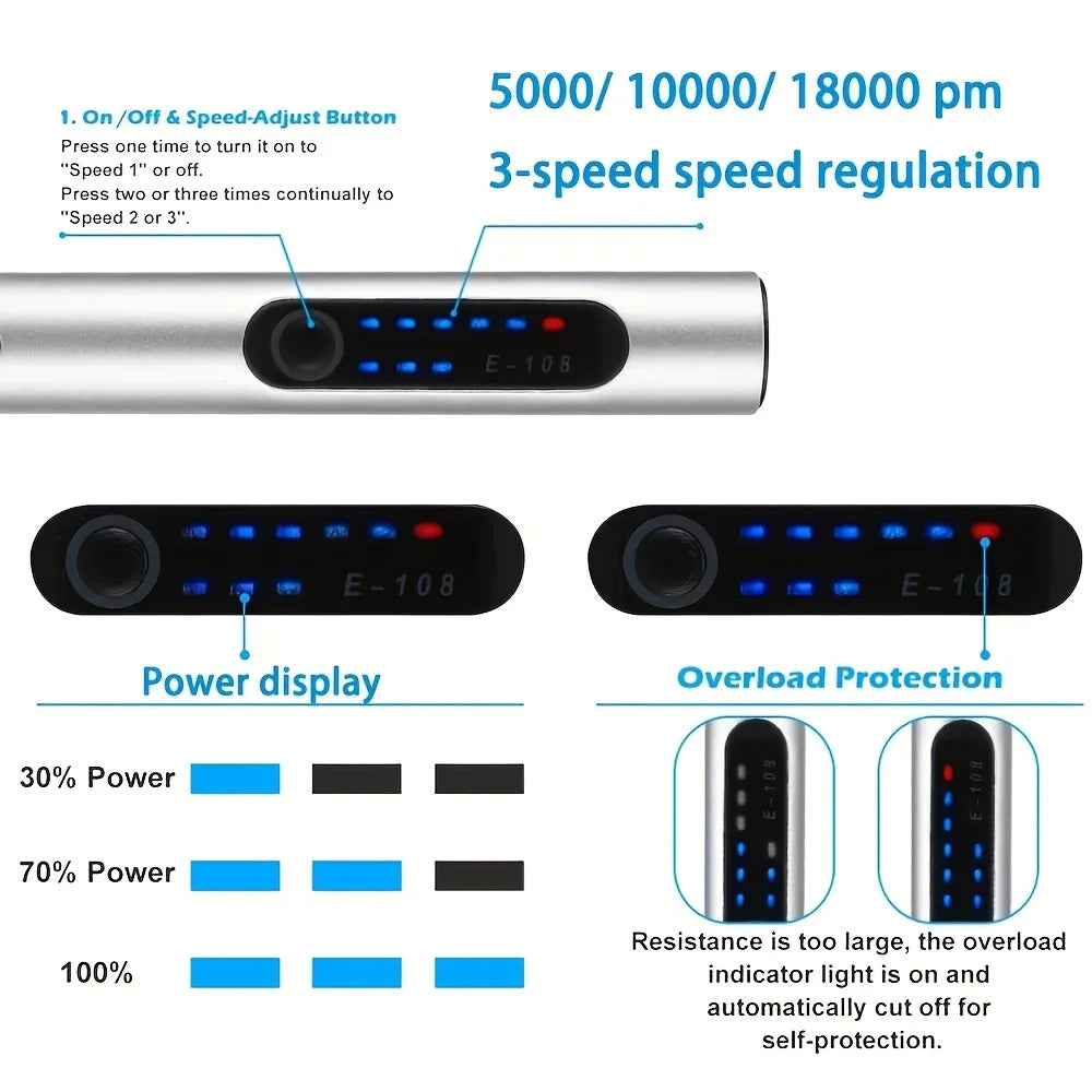 JANGKLIFE Kit Woodworking Engraving Pen DIY For Jewelry Metal Glass Mini Wireless Drill USB Cordless Rotary Tool