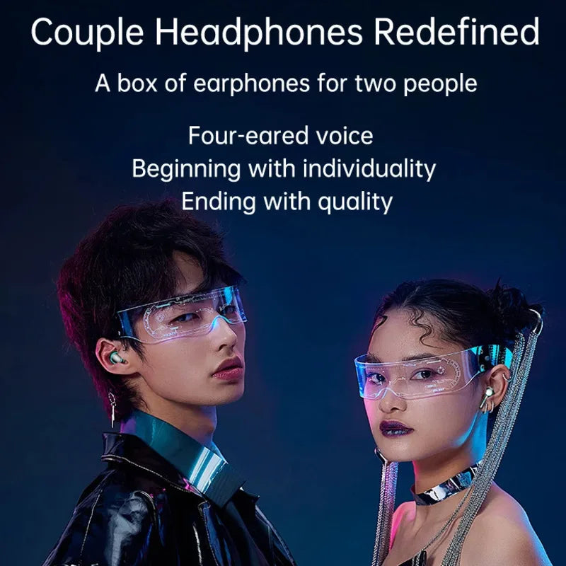 Hot Selling M21 Couple's Dual Earphones With Waterproof And Noise Cancelling Bluetooth Earphones With Intelligent Touch Control