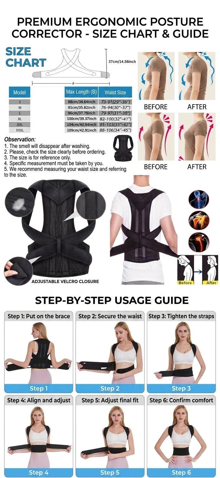 premium posture corrector brace
